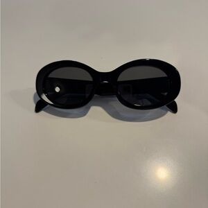 Celine black oval sunglasses